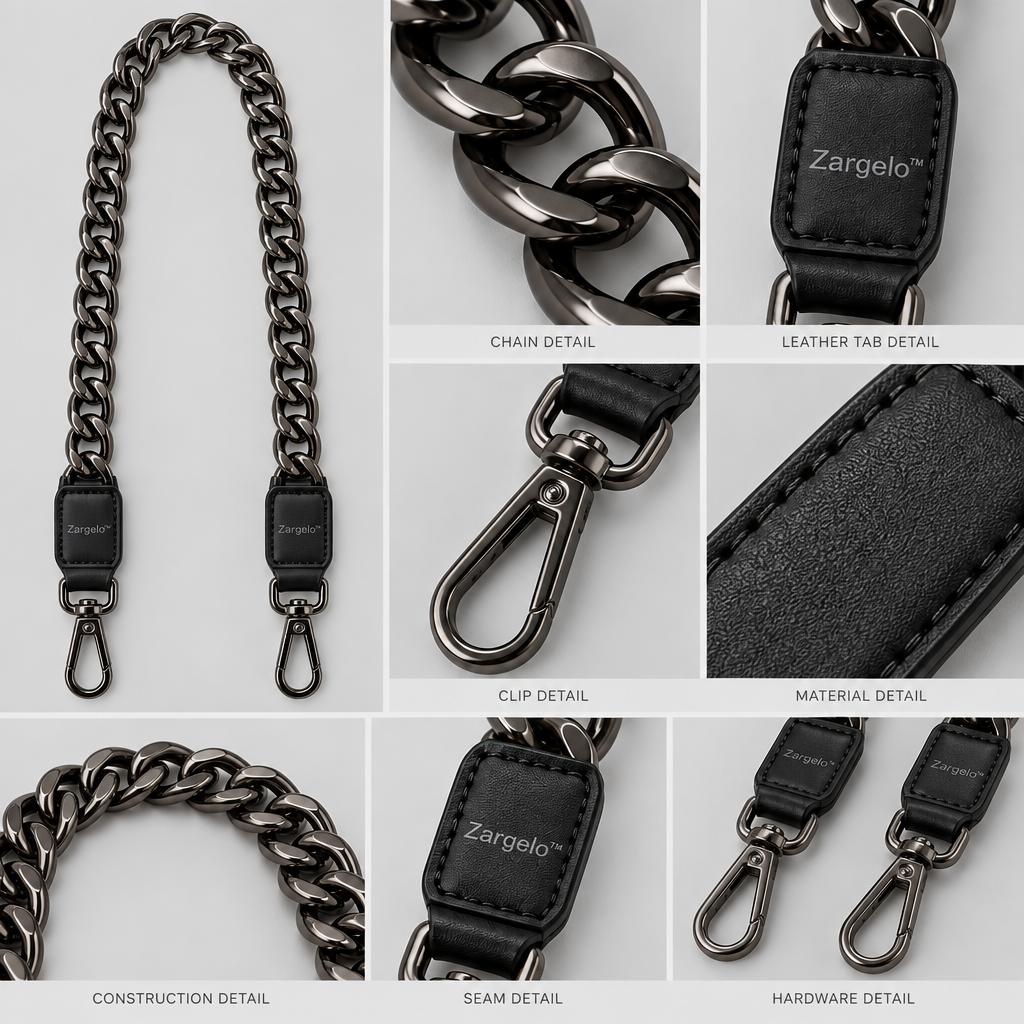 Zarqelo™ Metal Chain Decorative Bag Strap main image 06