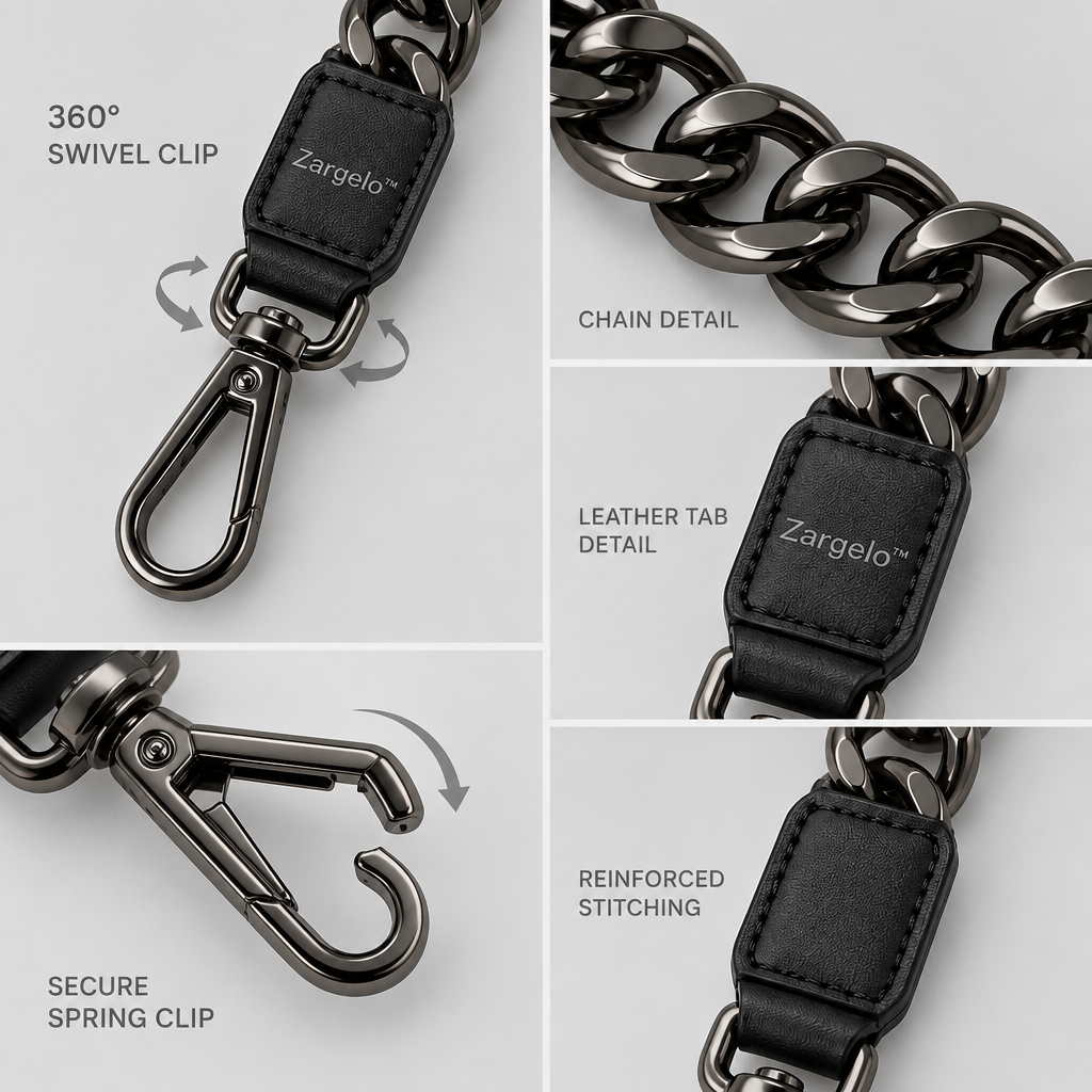 Zarqelo™ Metal Chain Decorative Bag Strap main image 03