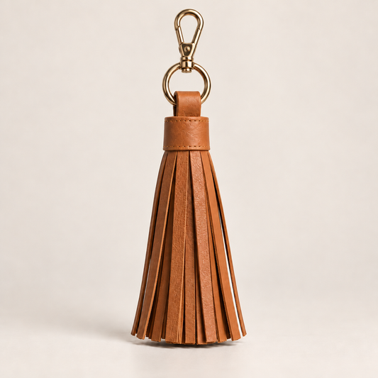 Zareqlo™ Genuine Leather Tassel Bag Charm hero