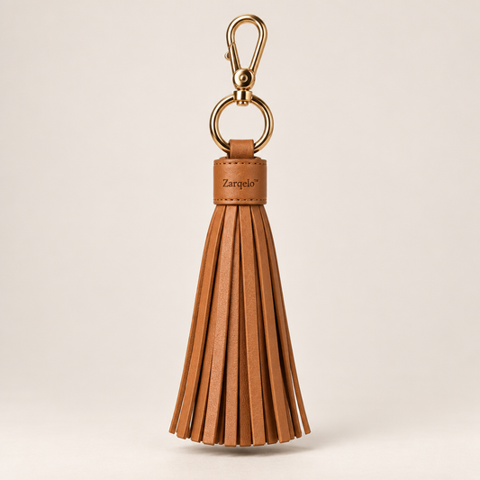 Zarqelo™ Genuine Leather Tassel Bag Charm hero