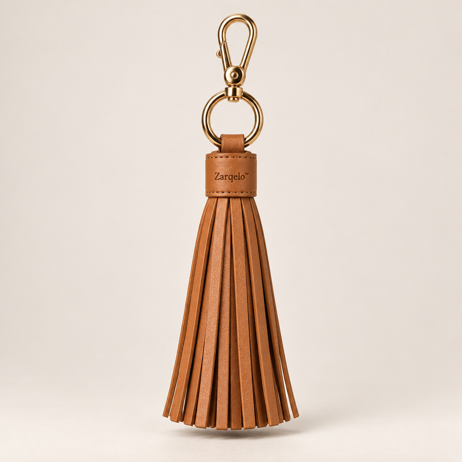 Zarqelo™ Genuine Leather Tassel Bag Charm hero