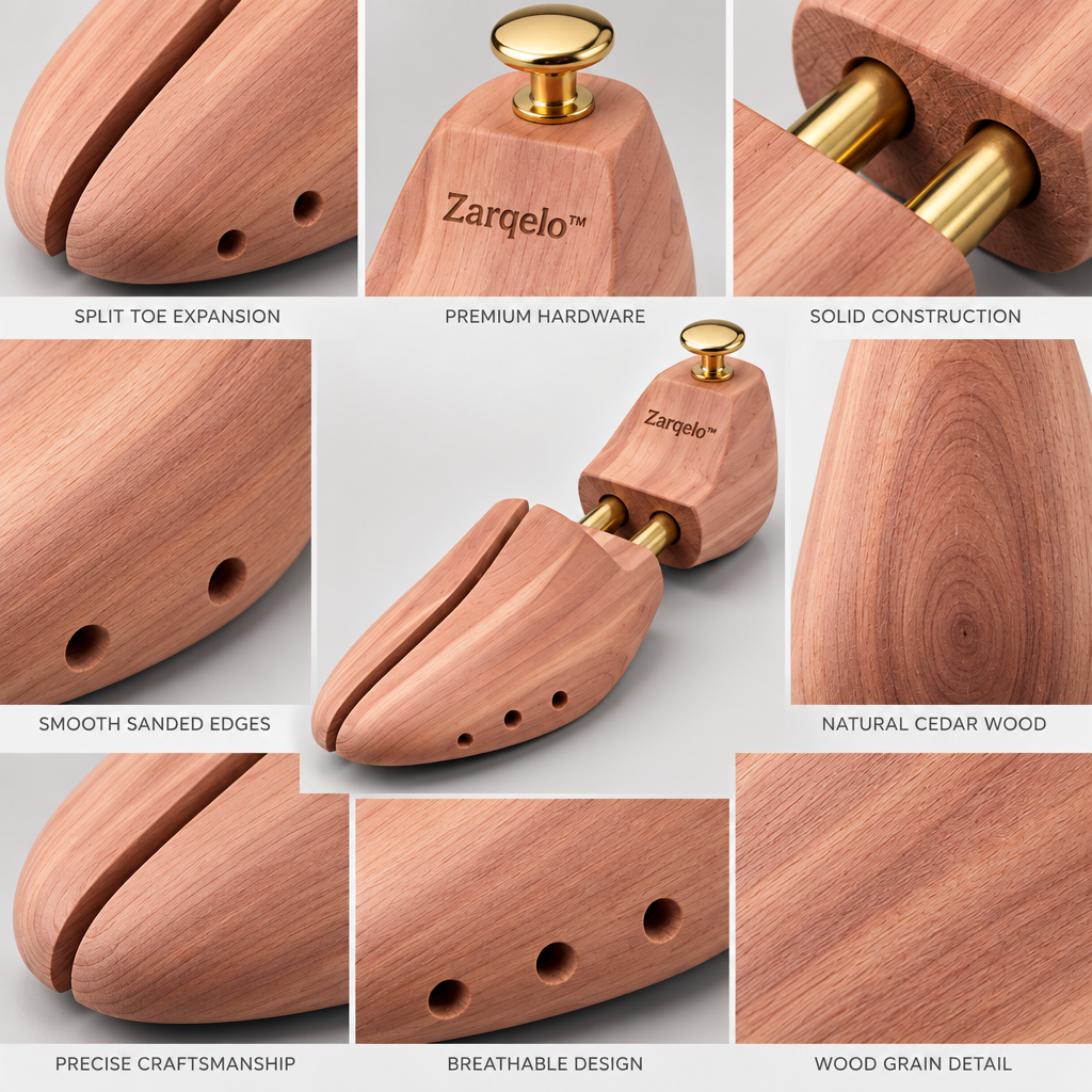 Zarqelo™ Adjustable Solid Wood Shoe Tree main image 06