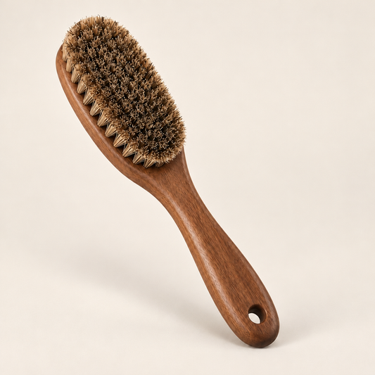 Zareqlo™ Long-Handle Natural Bristle Shoe Brush hero