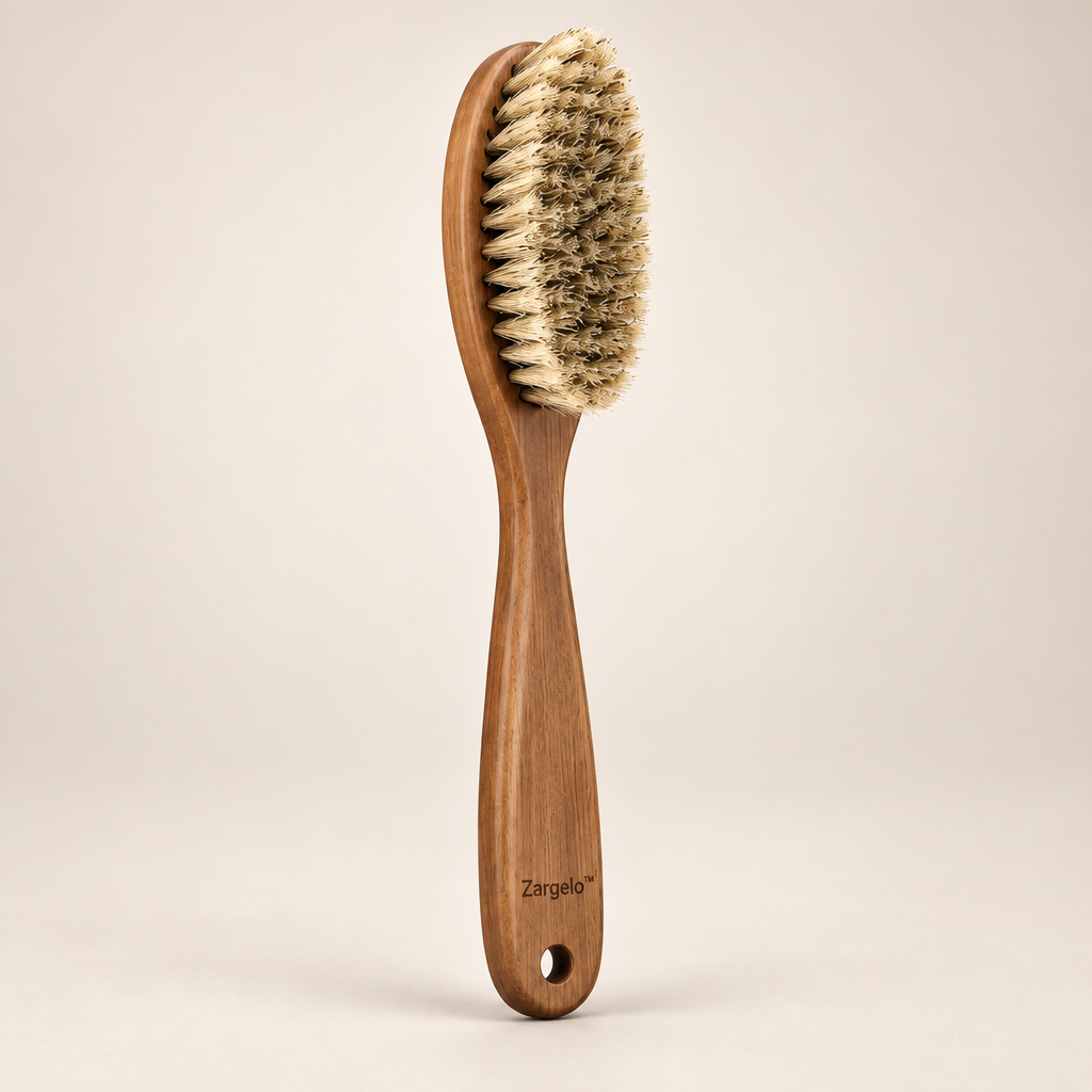 Zarqelo™ Long-Handle Natural Bristle Shoe Brush hero