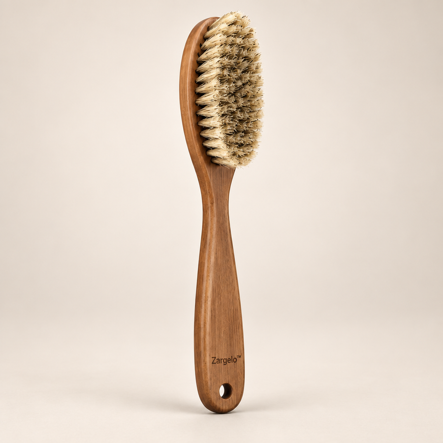 Zarqelo™ Long-Handle Natural Bristle Shoe Brush hero