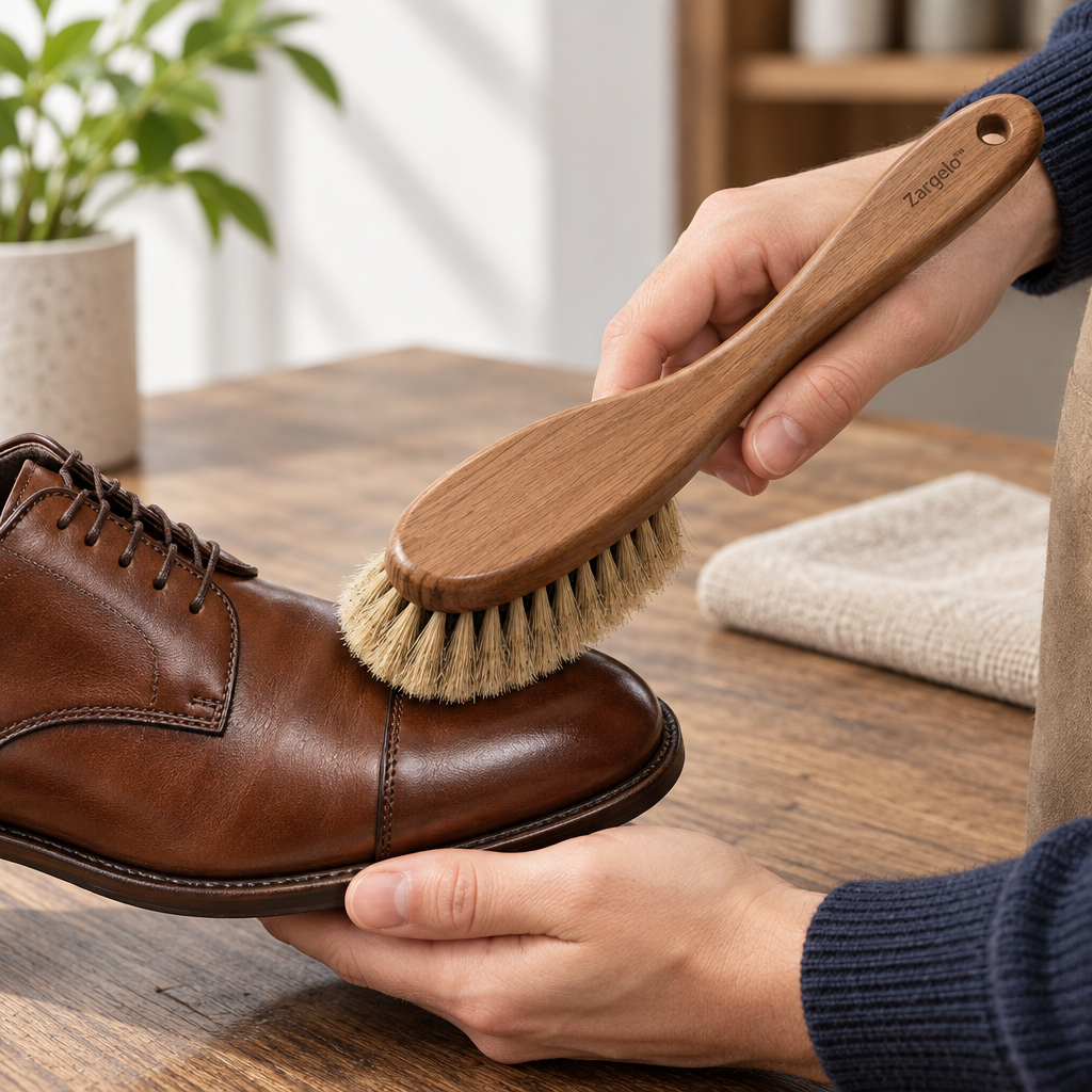 Zarqelo™ Long-Handle Natural Bristle Shoe Brush main image 05