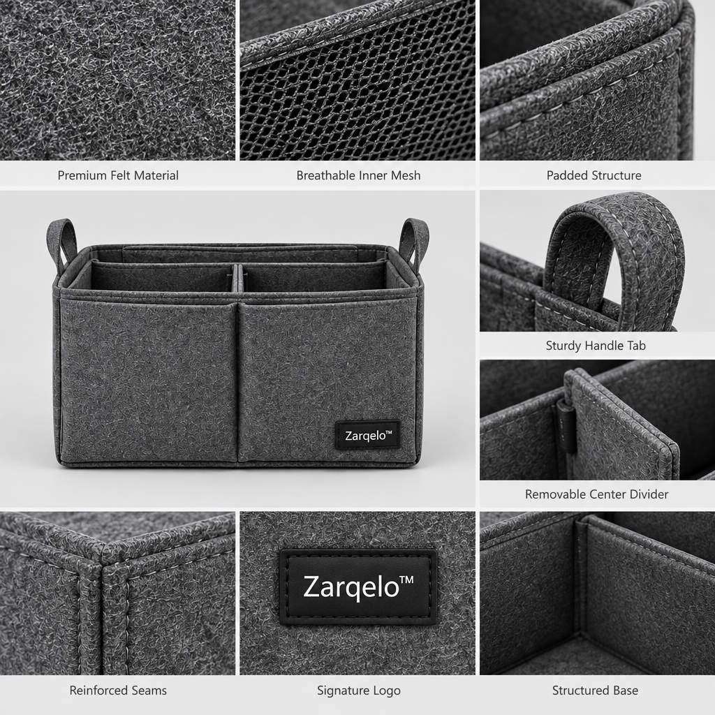 Zarqelo™ Adjustable Bag Organizer Insert main image 06